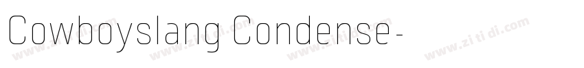 Cowboyslang Condense字体转换